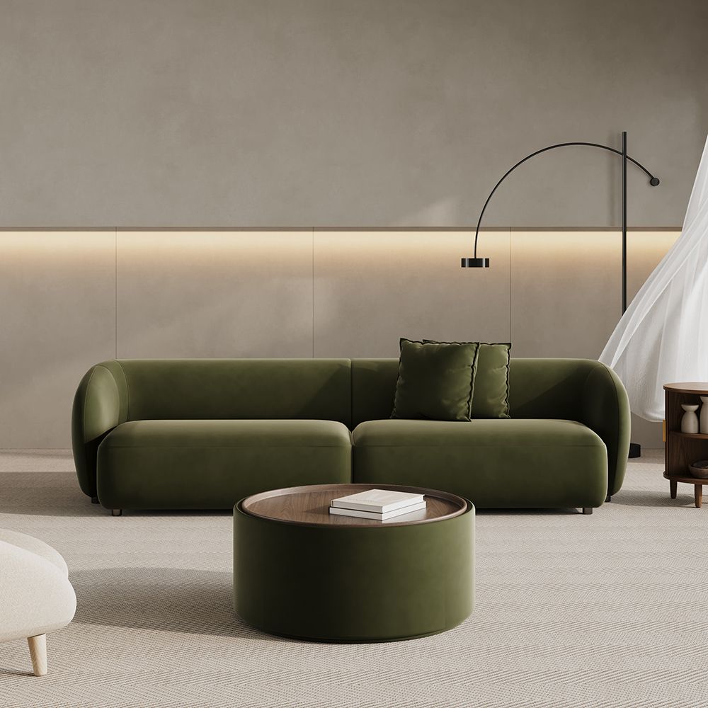 Serenlo Curved Modular Deep Seat Sofa