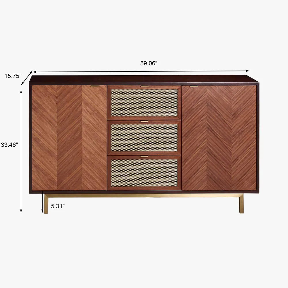Walnut / 59.06 x 19.69 x 32.09 inch / MDF