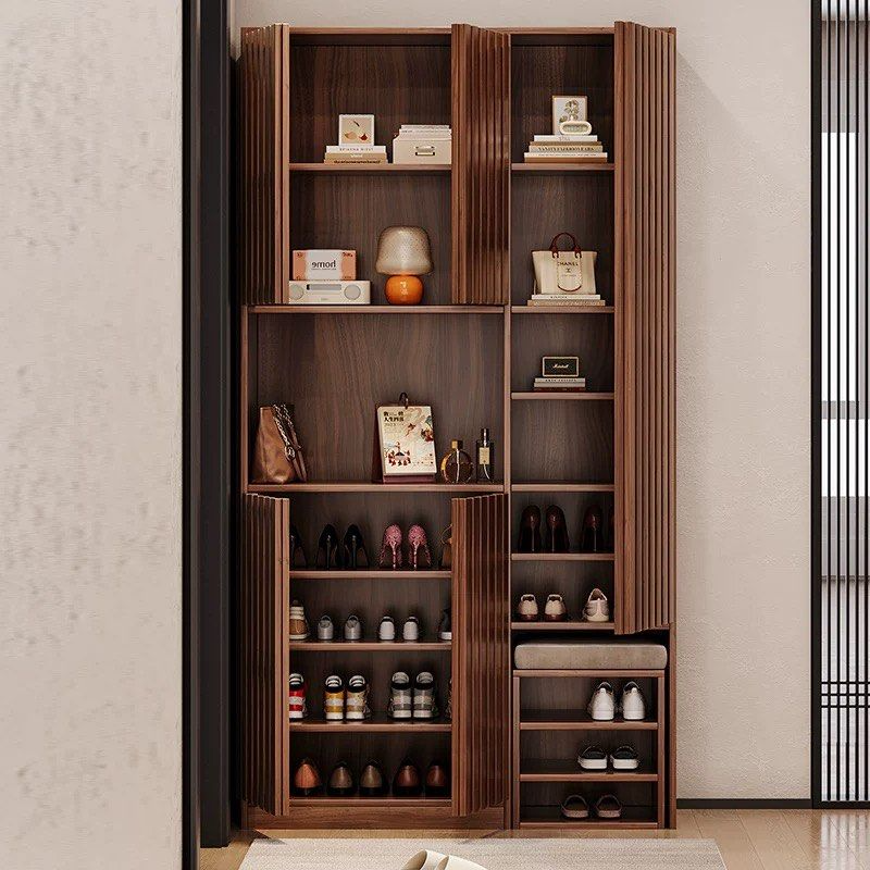 SOLEN Modern Solid Wood Storage Shoe Cabinet