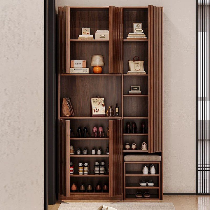 SOLEN Modern Solid Wood Storage Shoe Cabinet