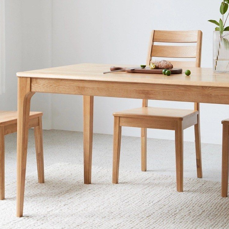 ROWAN Japandi Oak Wood Dining Table & Chairs