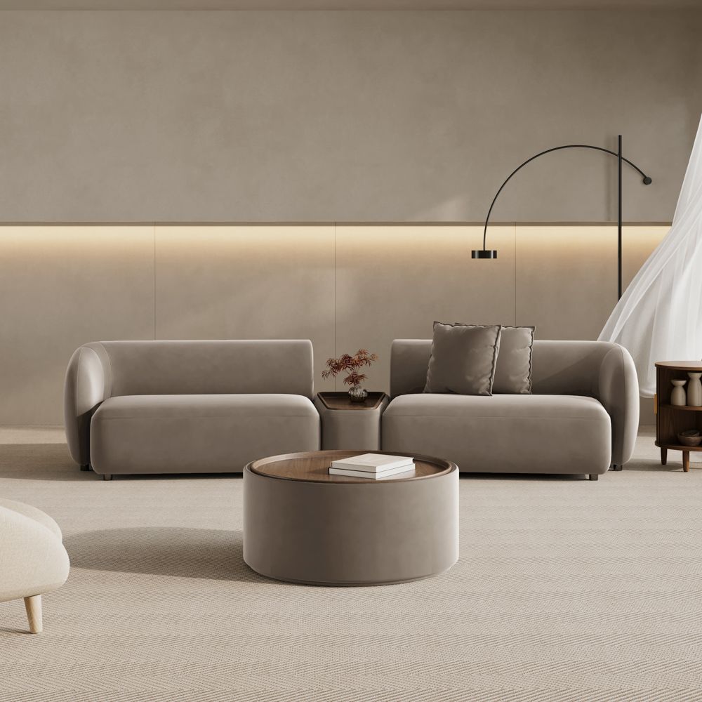 Serenlo Curved Modular Deep Seat Sofa