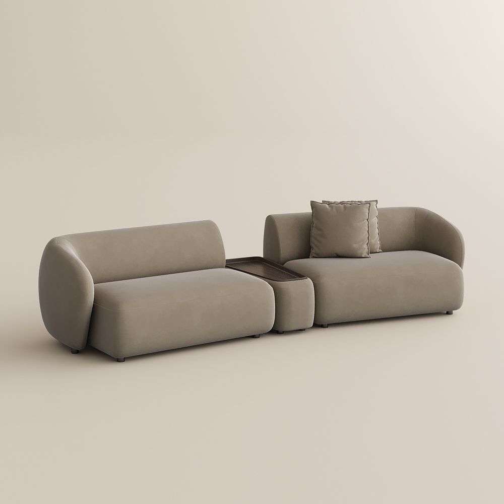 Serenlo Curved Modular Deep Seat Sofa