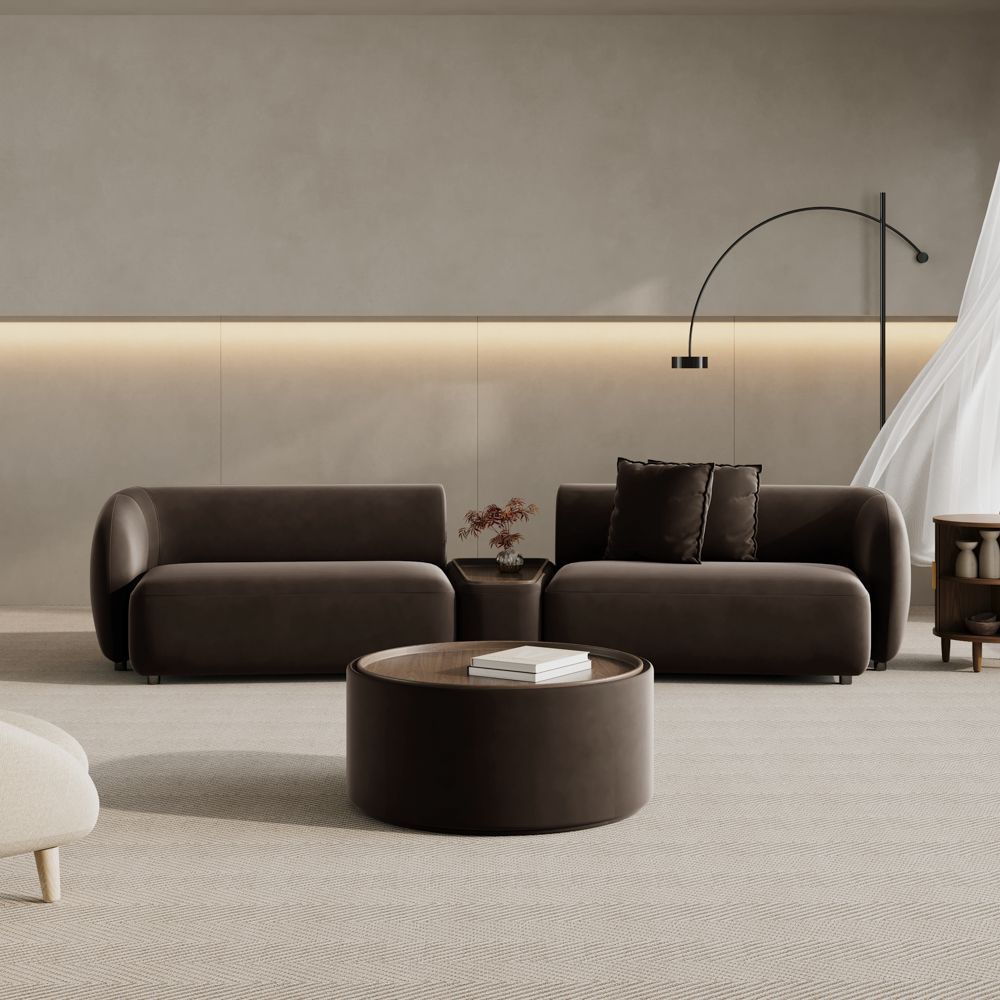 Serenlo Curved Modular Deep Seat Sofa