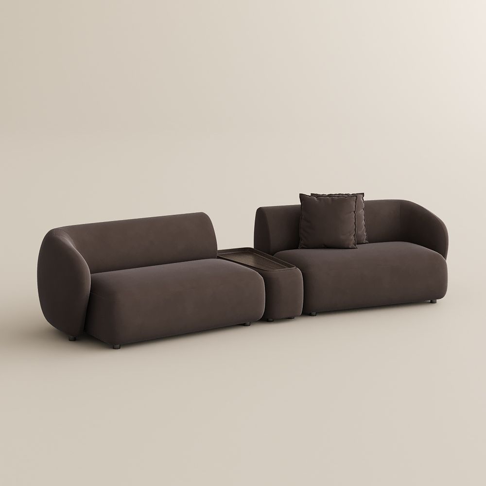 Serenlo Curved Modular Deep Seat Sofa