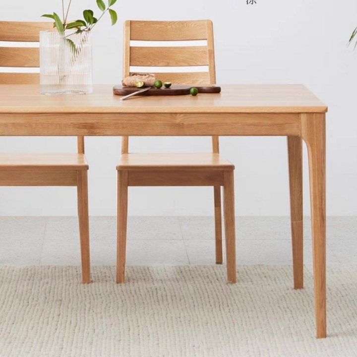 ROWAN Japandi Oak Wood Dining Table & Chairs