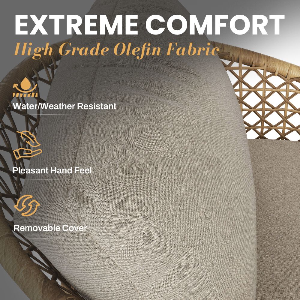 BreezeHaven 3-Seater Outdoor Wicker Sofa