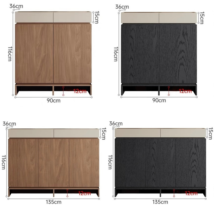 SLATO Modern Solid Wood Shoe Cabinet
