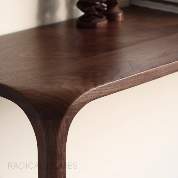 SELVA Modern Walnut Wood Console Table