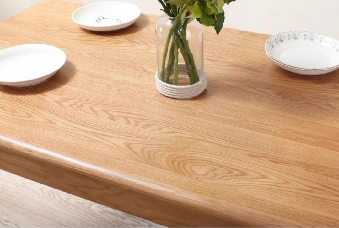 ROWAN Japandi Oak Wood Dining Table & Chairs