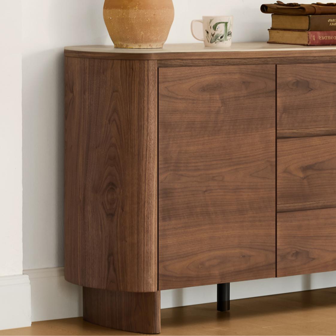 CARDEN Mid-Century Natural Wood Sideboard Buffet - Exclusivia