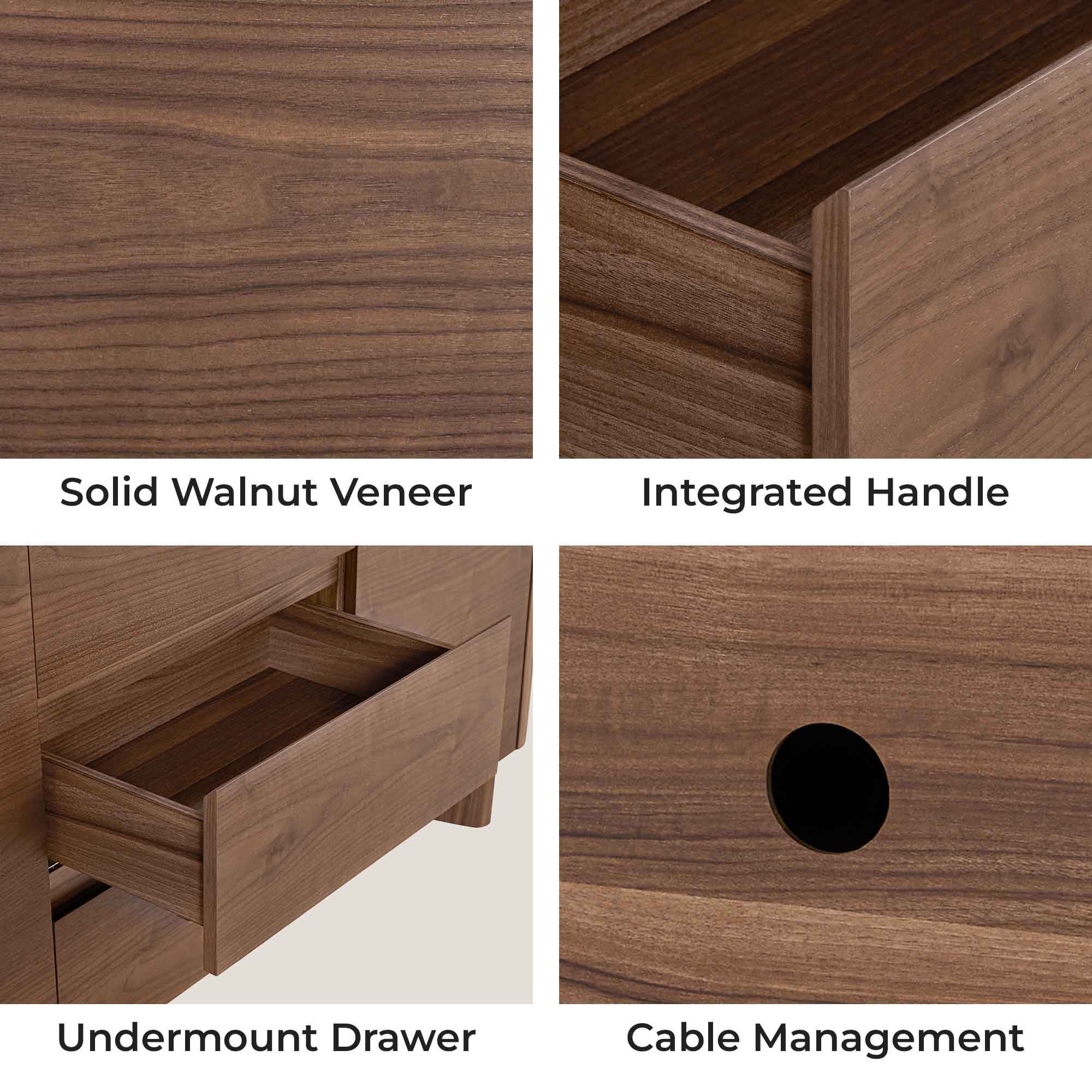 CARDEN Mid-Century Natural Wood Sideboard Buffet - Exclusivia