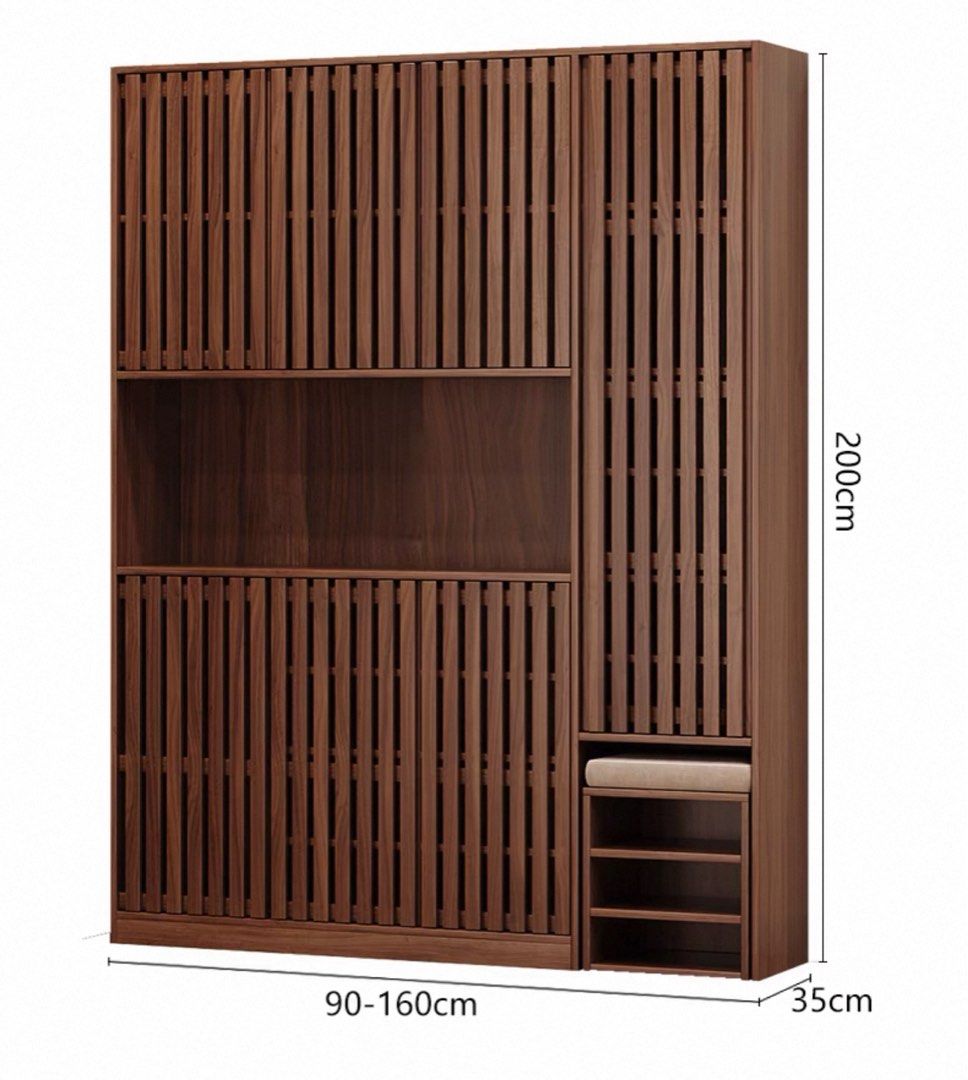 SOLEN Modern Solid Wood Storage Shoe Cabinet
