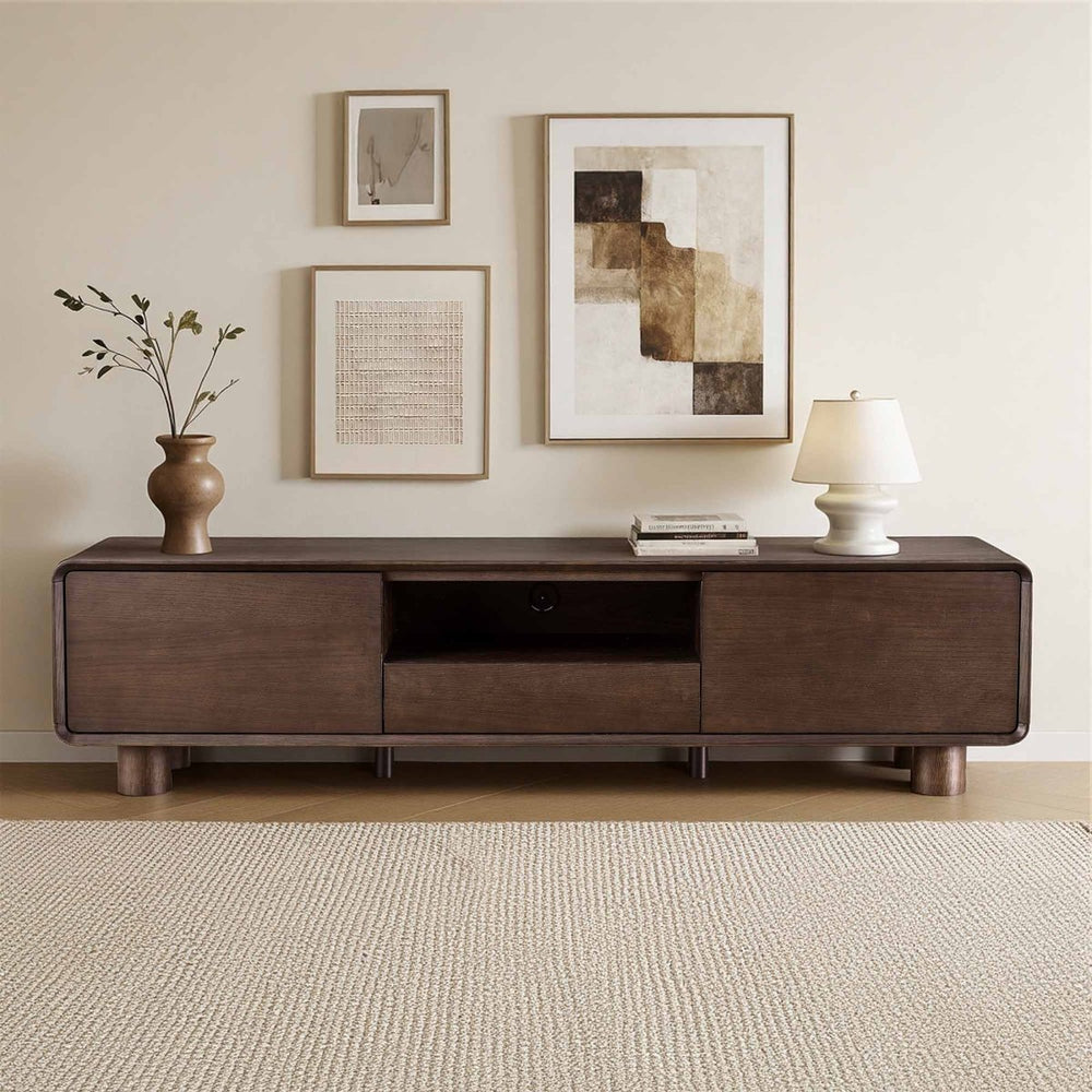 ELWYN Vintage Dark Oak TV Stand - Exclusivia