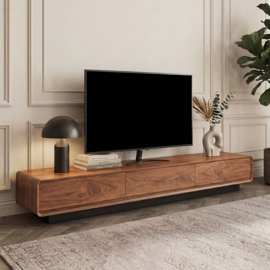VERSONA Large-Capacity Solid Wood TV Media Console - Exclusivia