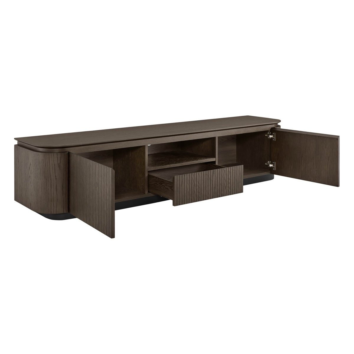 MORVEN Modern Wood TV Stand with Drawer - Exclusivia