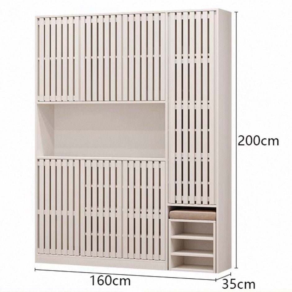 SOLEN Modern Solid Wood Storage Shoe Cabinet