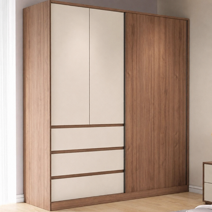 Akari Modern Solid Wood Wardrobe