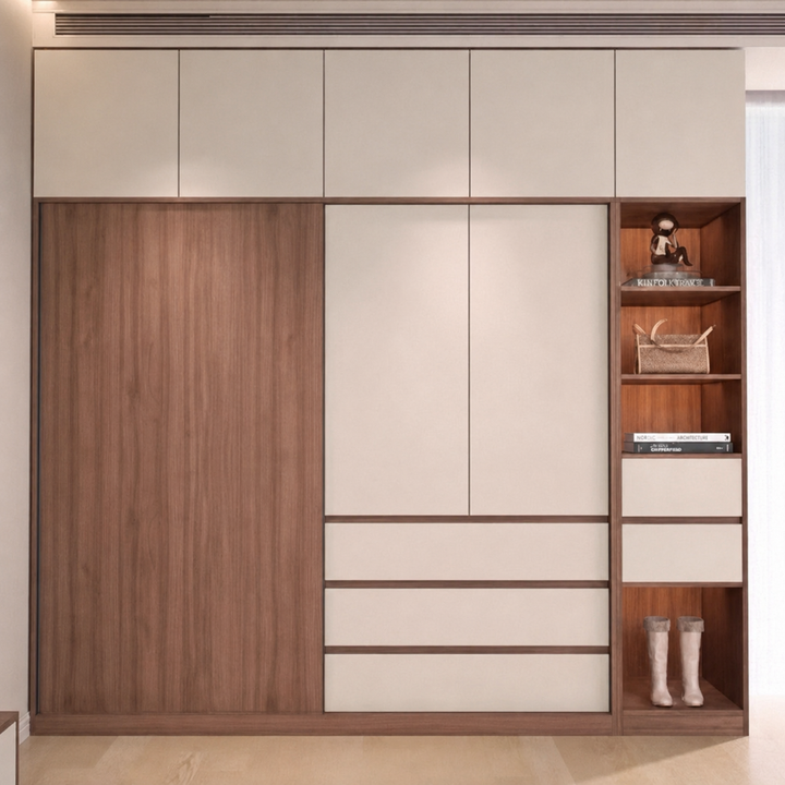 Akari Modern Solid Wood Wardrobe