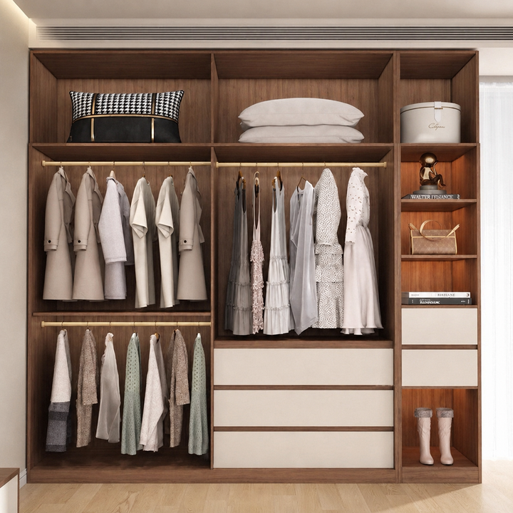 Akari Modern Solid Wood Wardrobe
