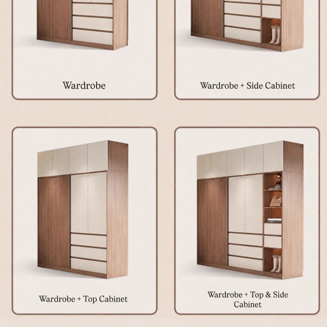 Akari Modern Solid Wood Wardrobe
