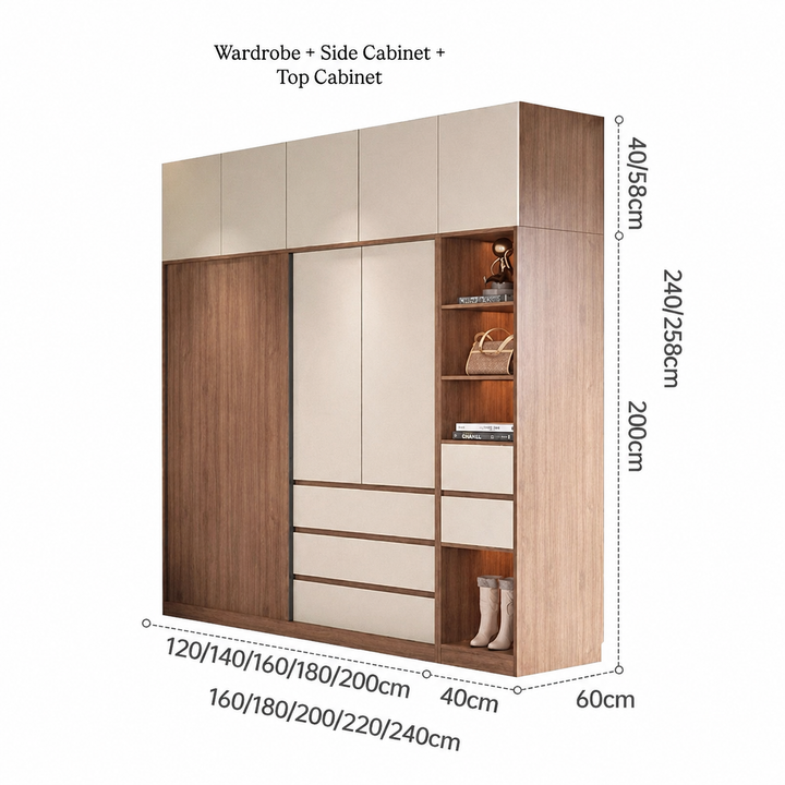 Akari Modern Solid Wood Wardrobe