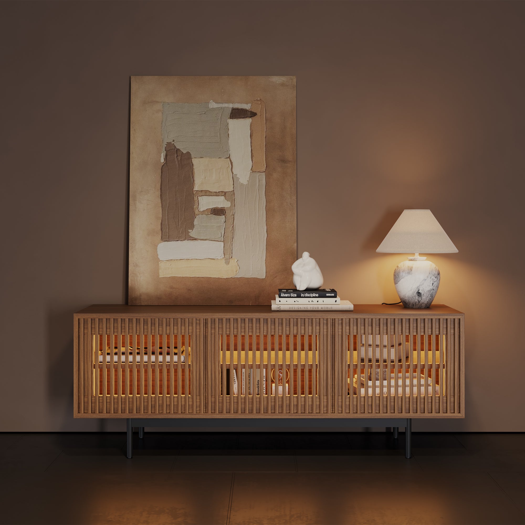 Aeolus Mid-Century Media Console