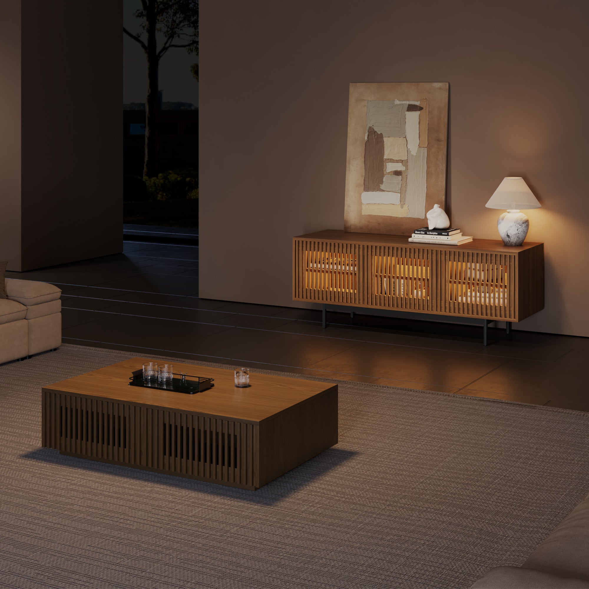 Aeolus Mid-Century Media Console