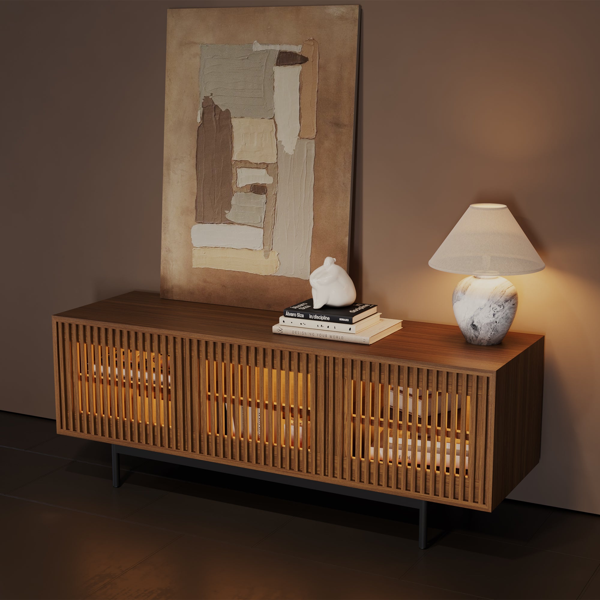 Aeolus Mid-Century Media Console