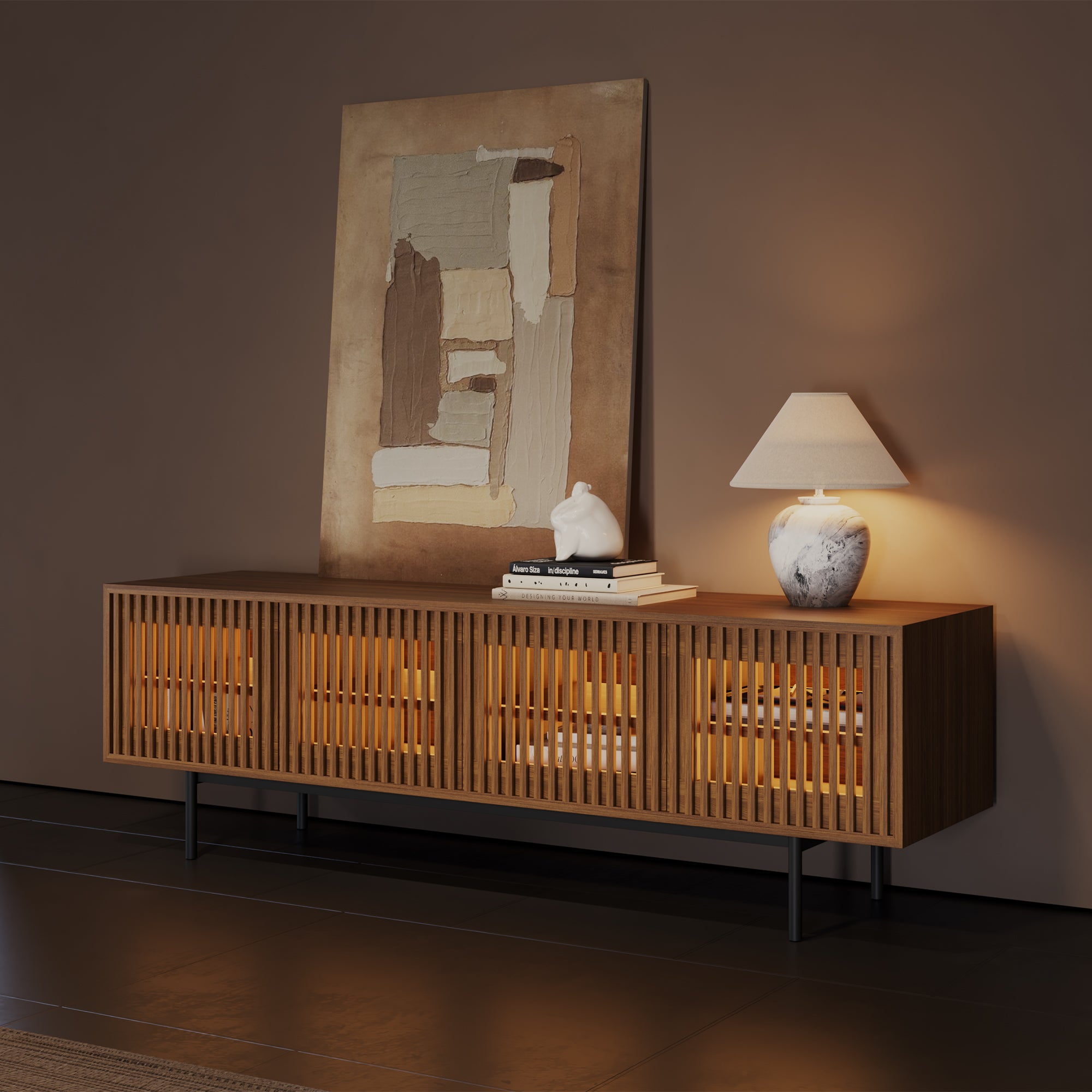Aeolus Mid-Century Media Console