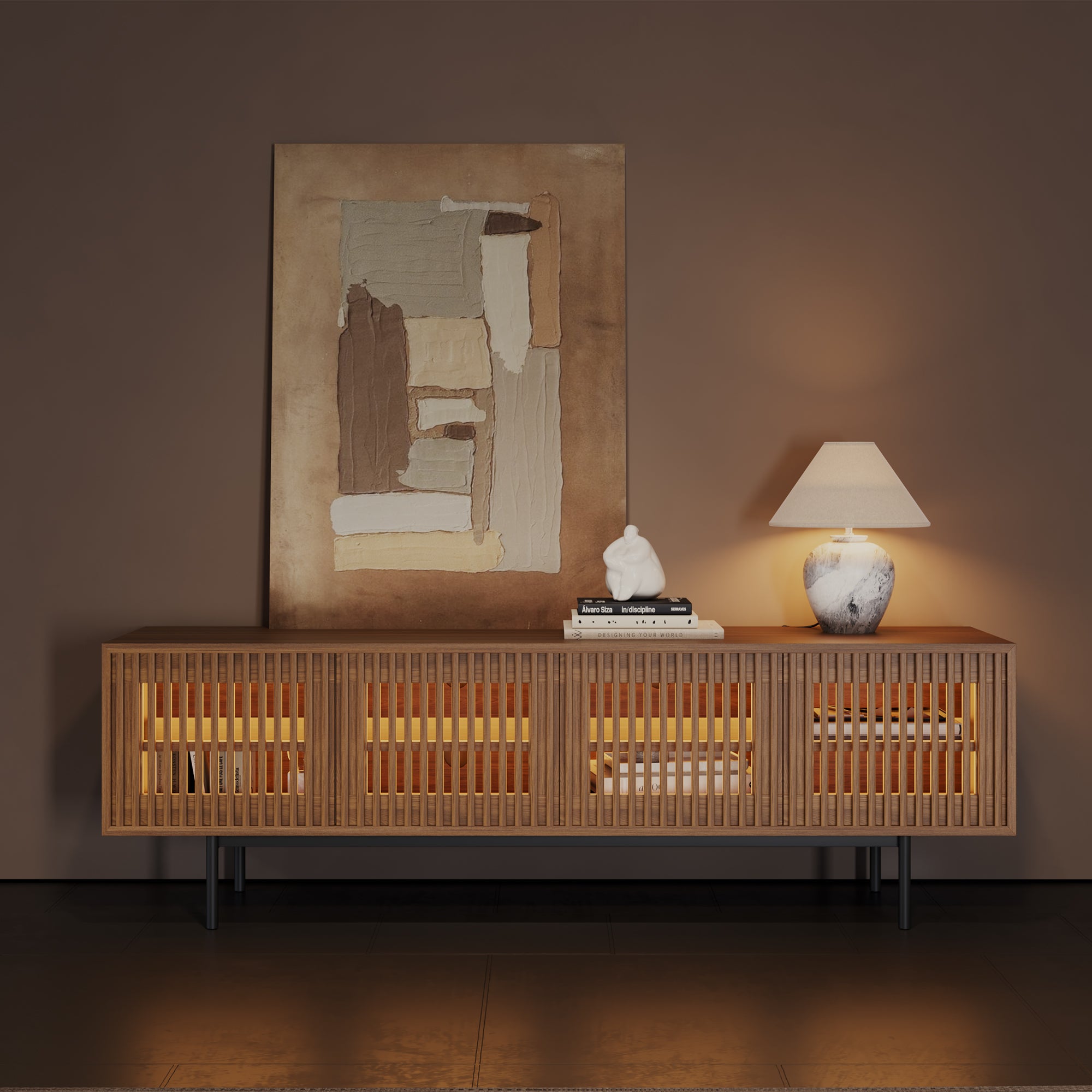 Aeolus Mid-Century Media Console