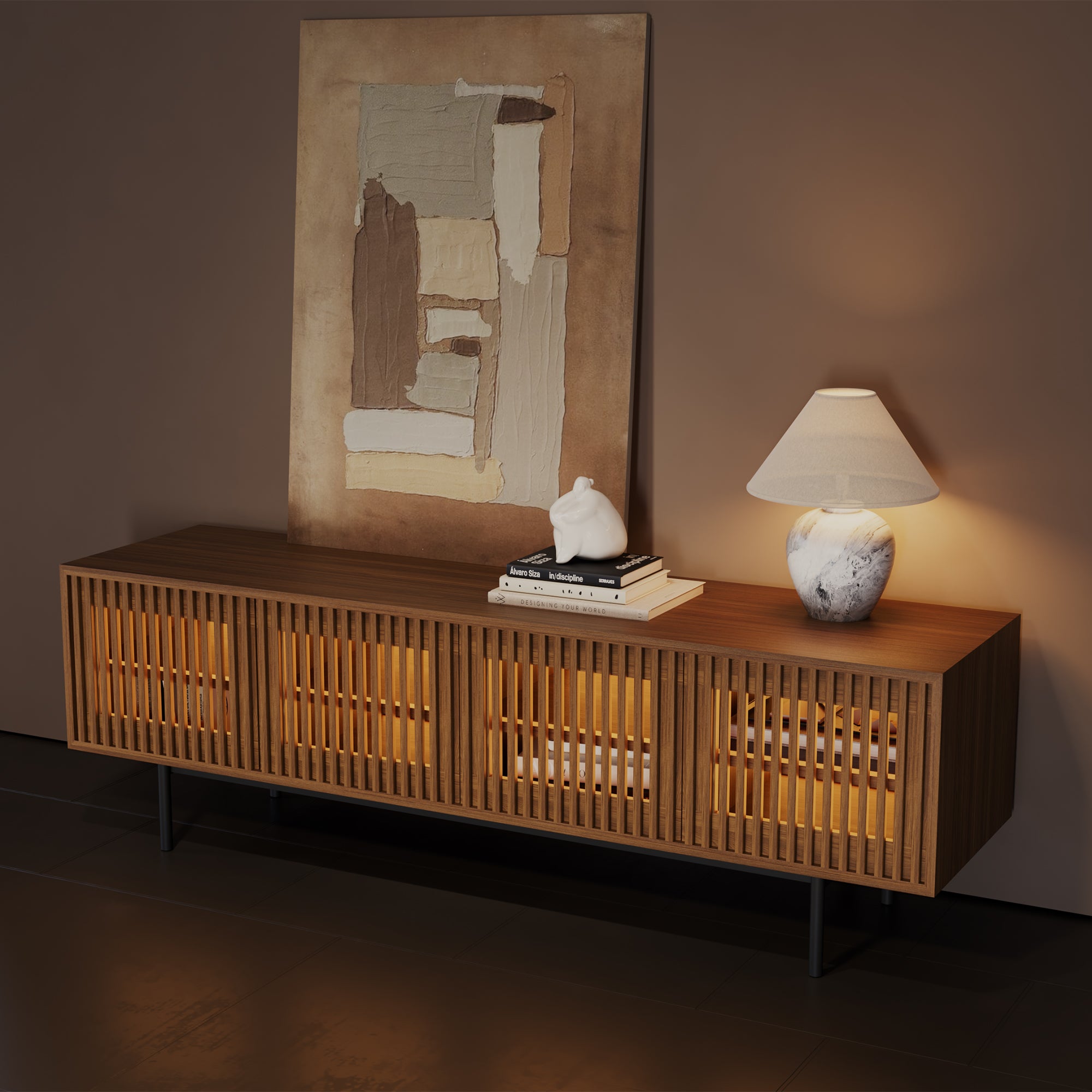 Aeolus Mid-Century Media Console