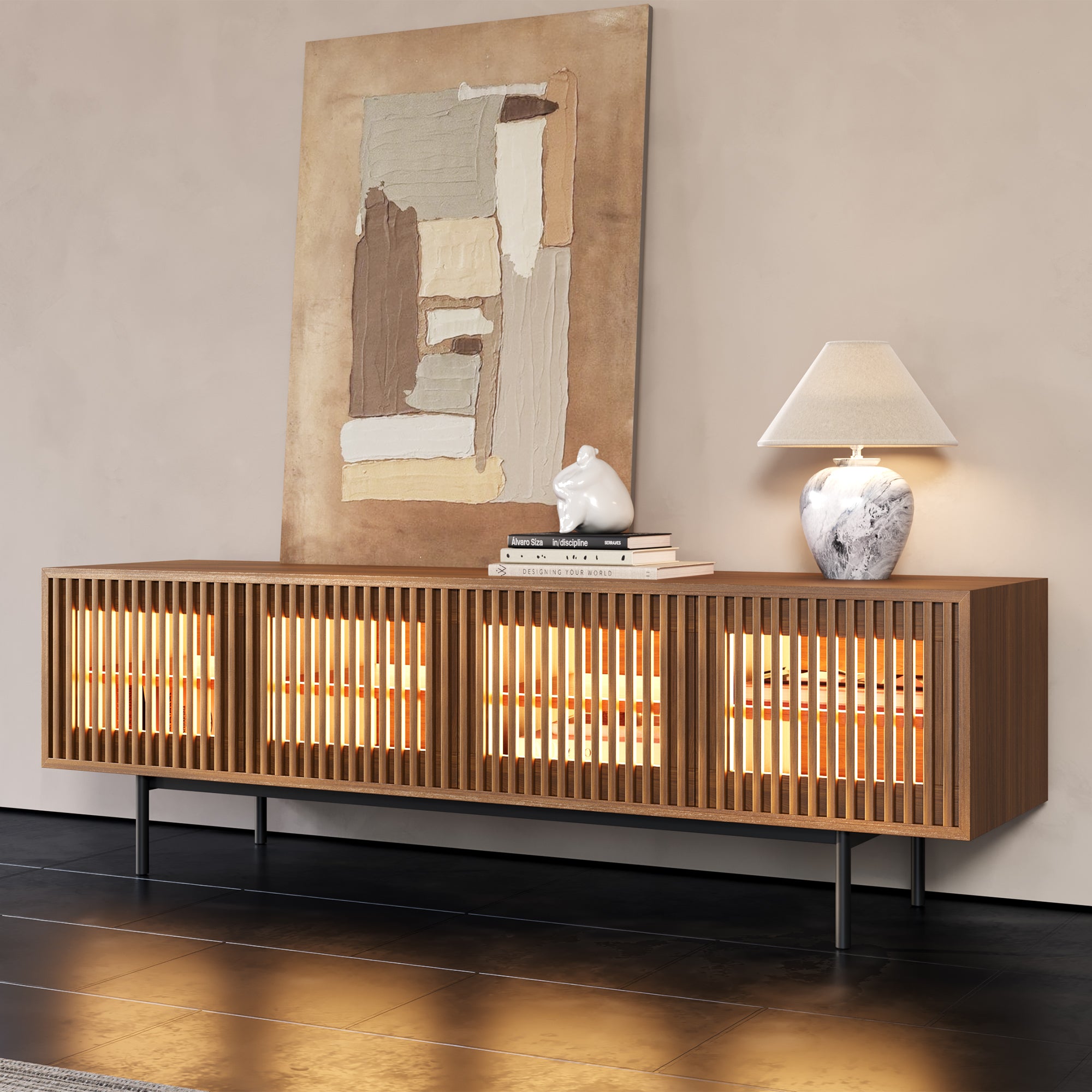 Aeolus Mid-Century Media Console