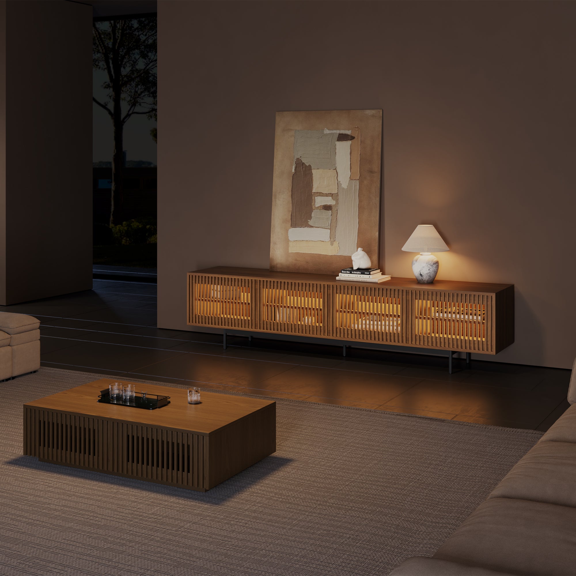Aeolus Mid-Century Media Console
