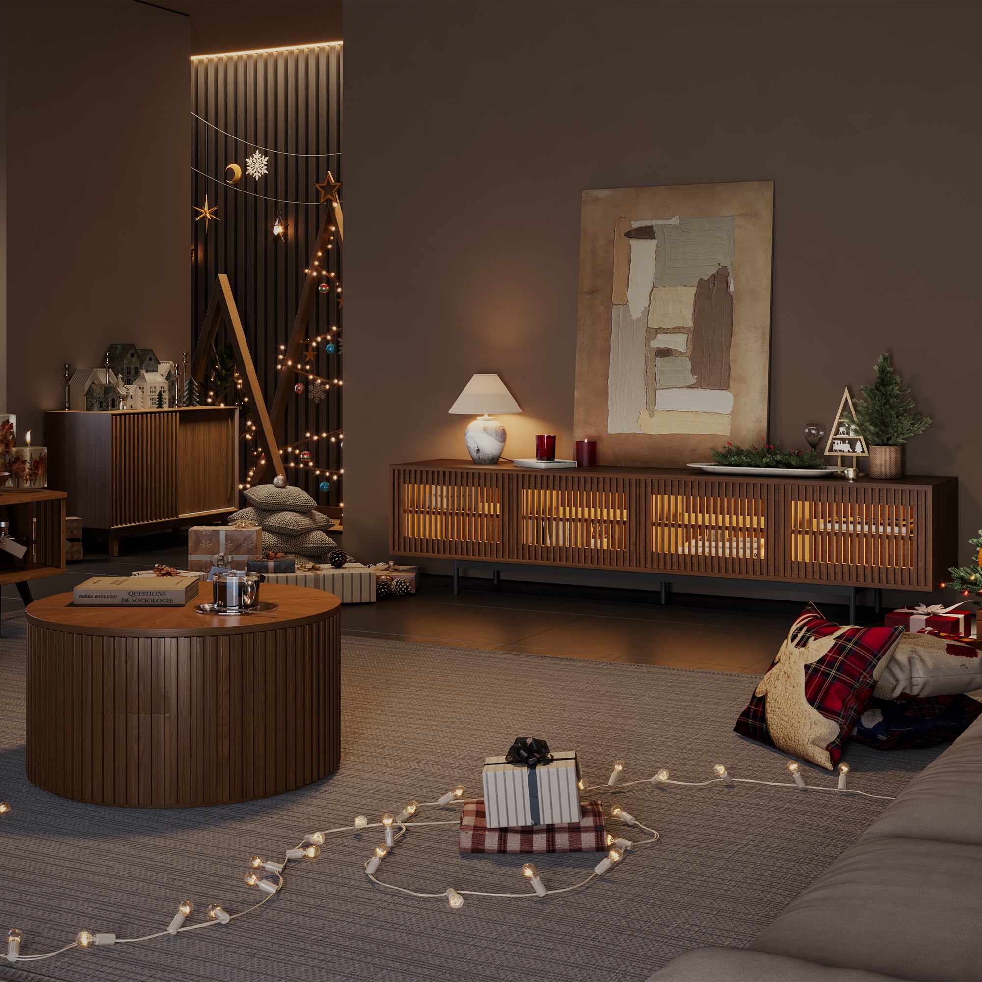 Aeolus Mid-Century Media Console