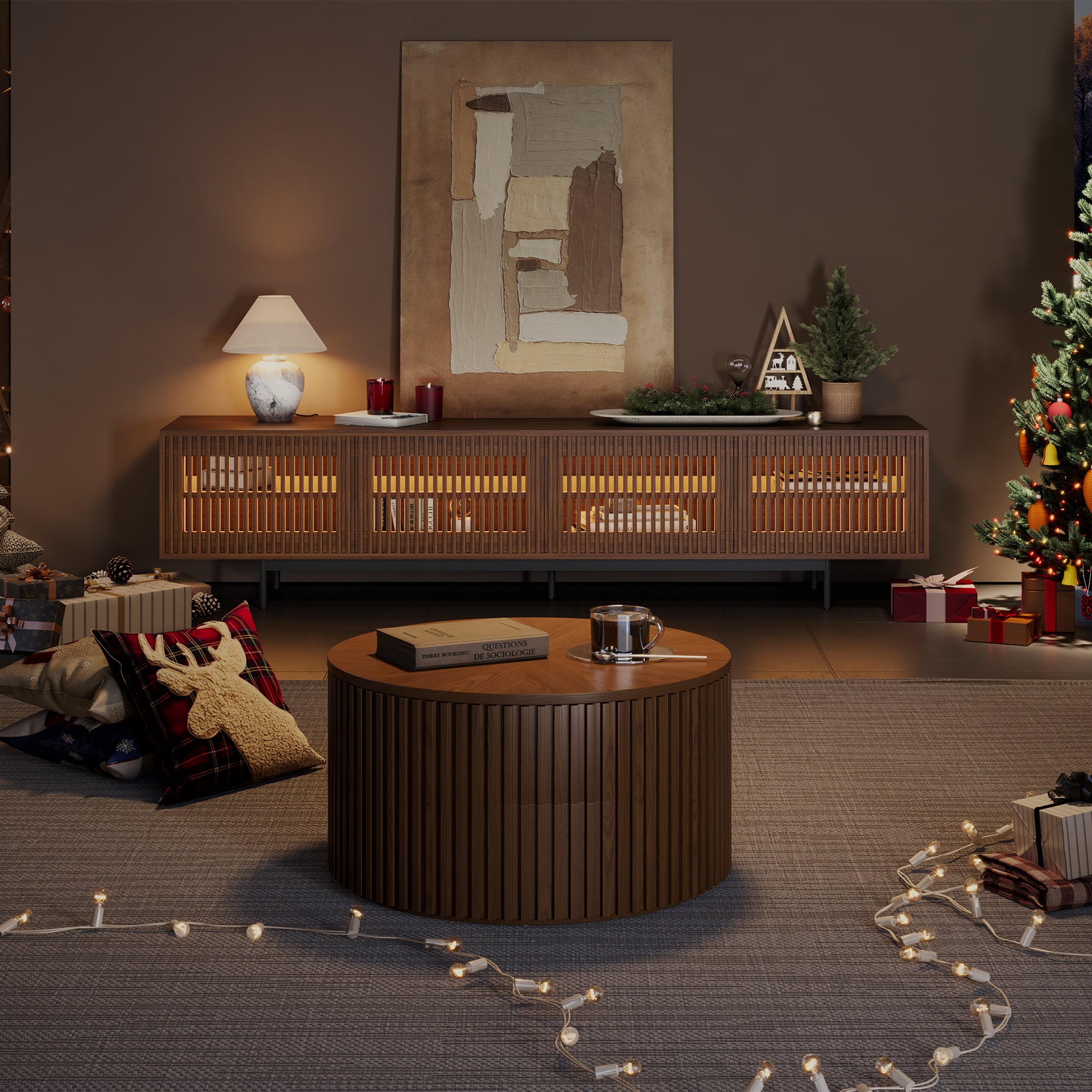 Aeolus Mid-Century Media Console