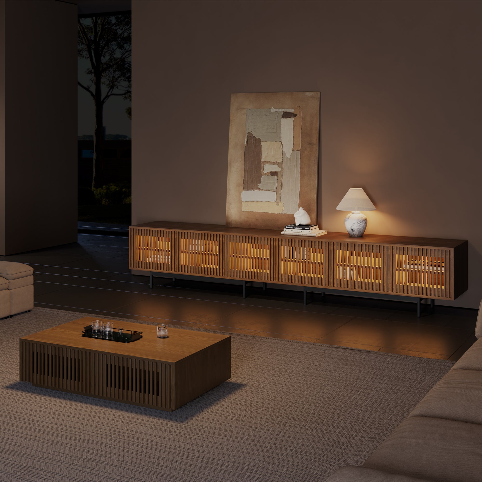 Aeolus Mid-Century Media Console