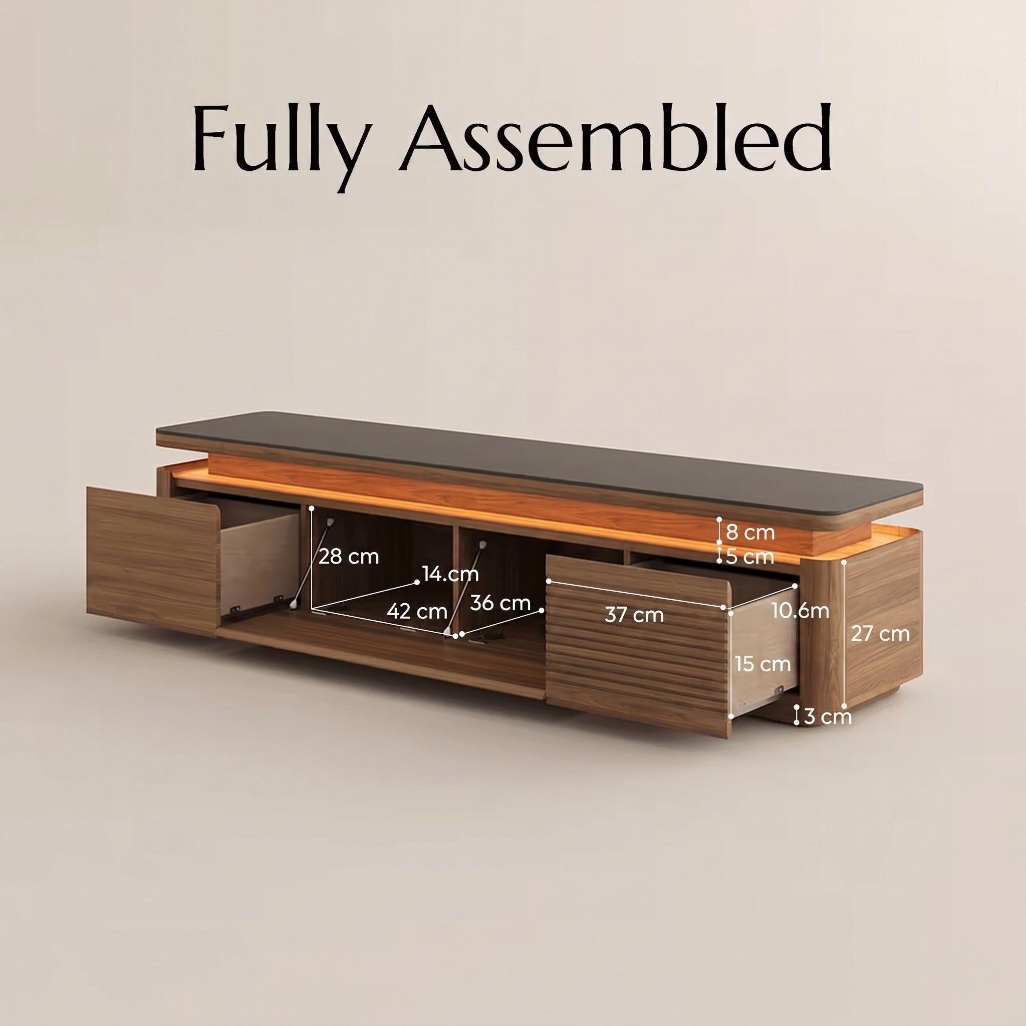 Aether Mid-Century LED TV Console