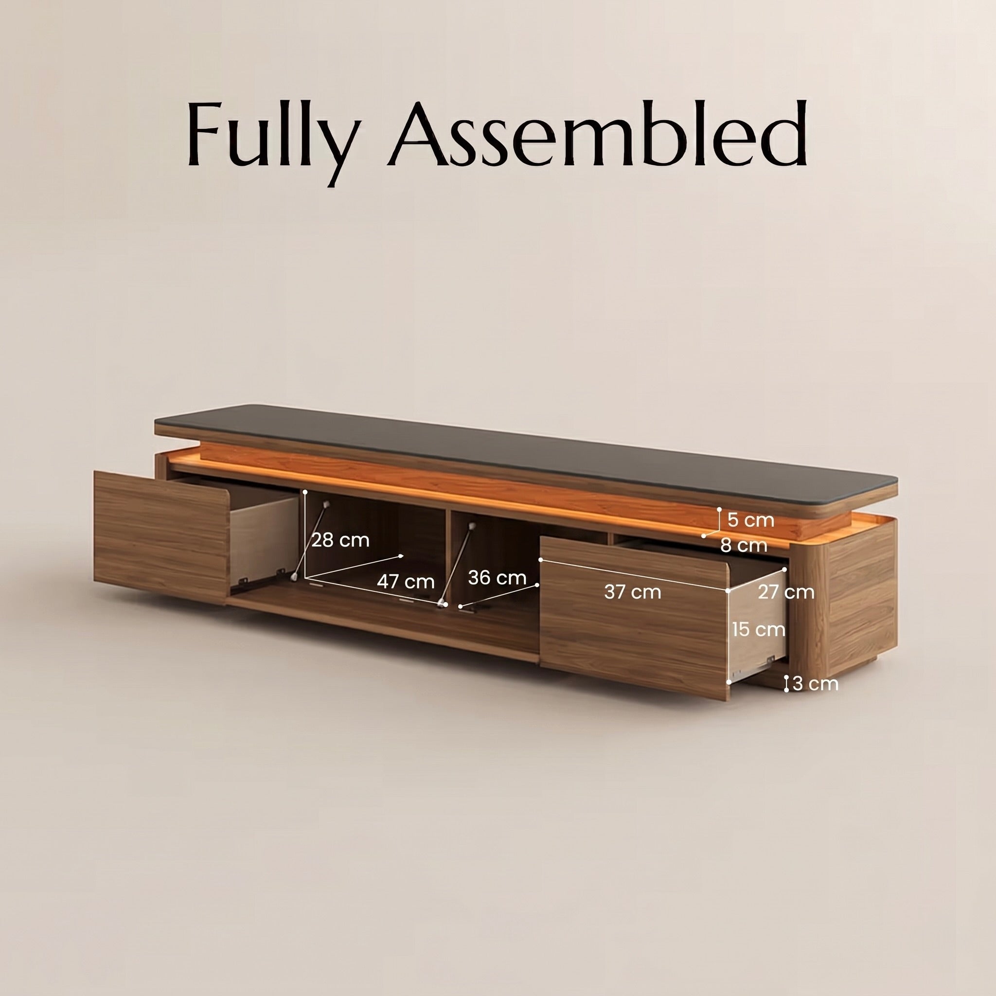 Aether Mid-Century LED TV Console