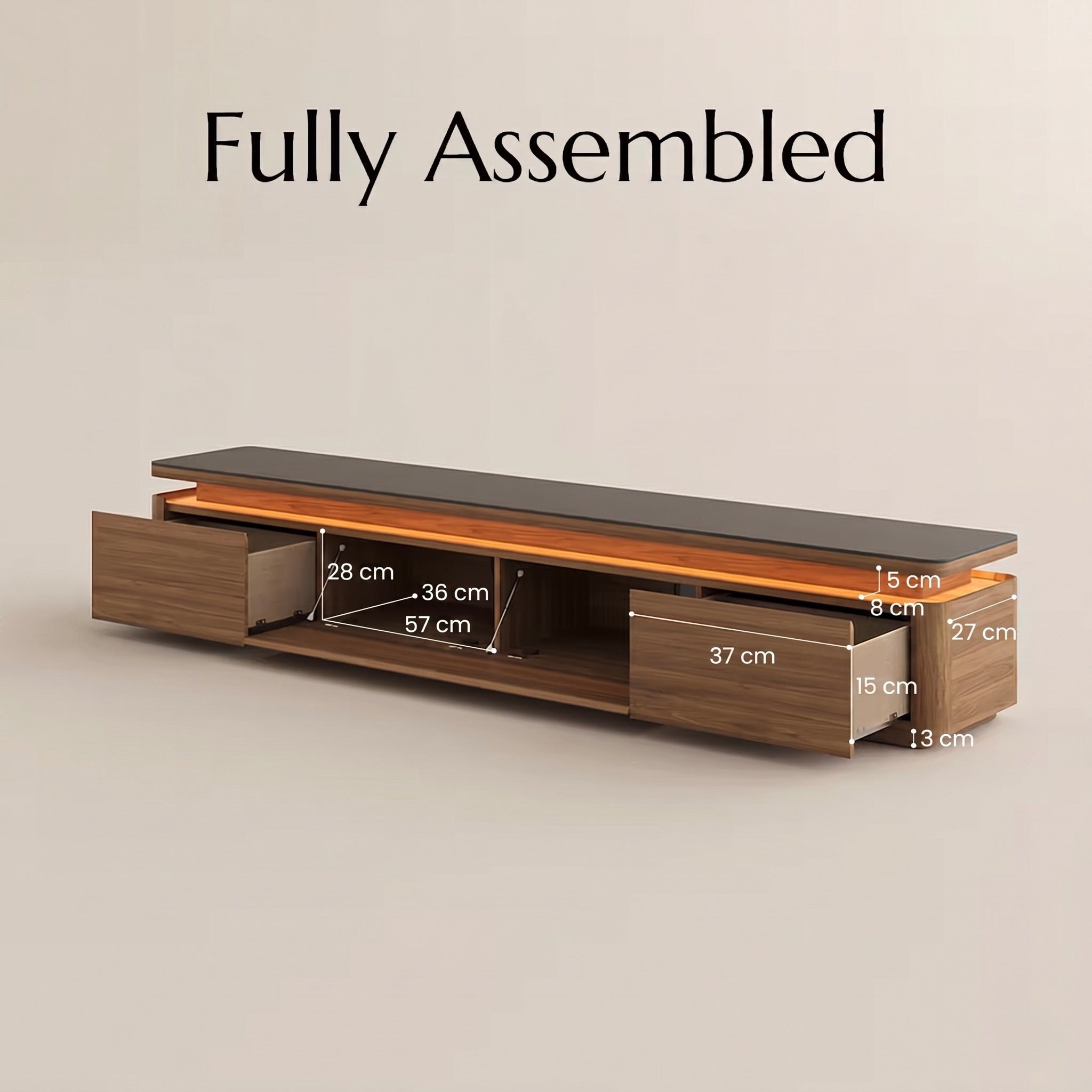 Aether Mid-Century LED TV Console