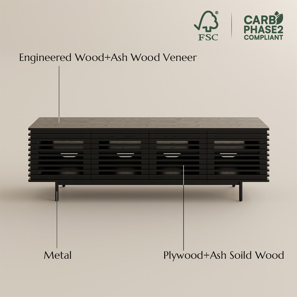 Ravelle Slatted Media Console