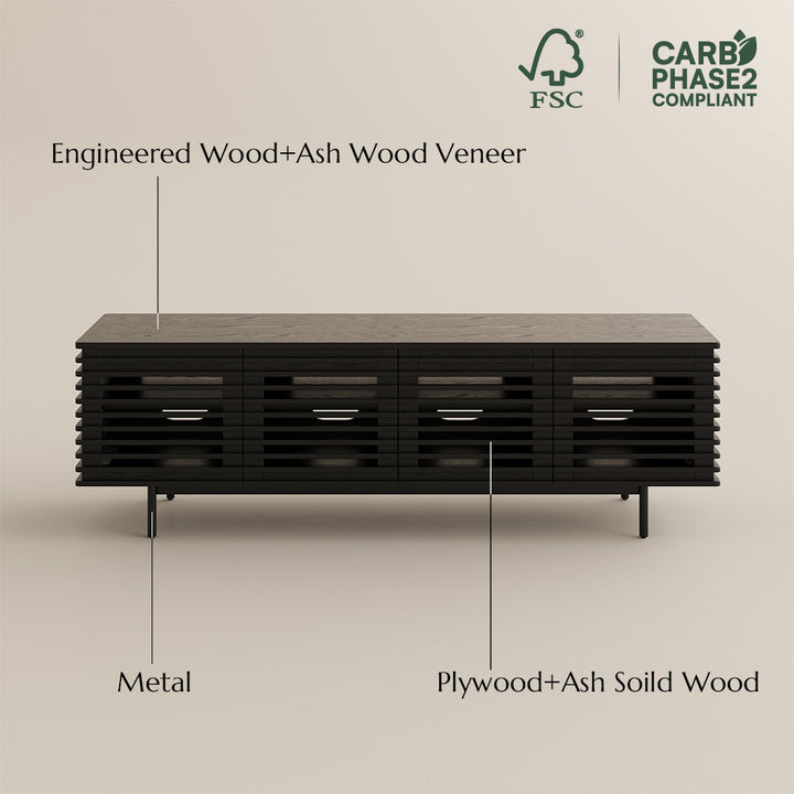 Ravelle Slatted Media Console