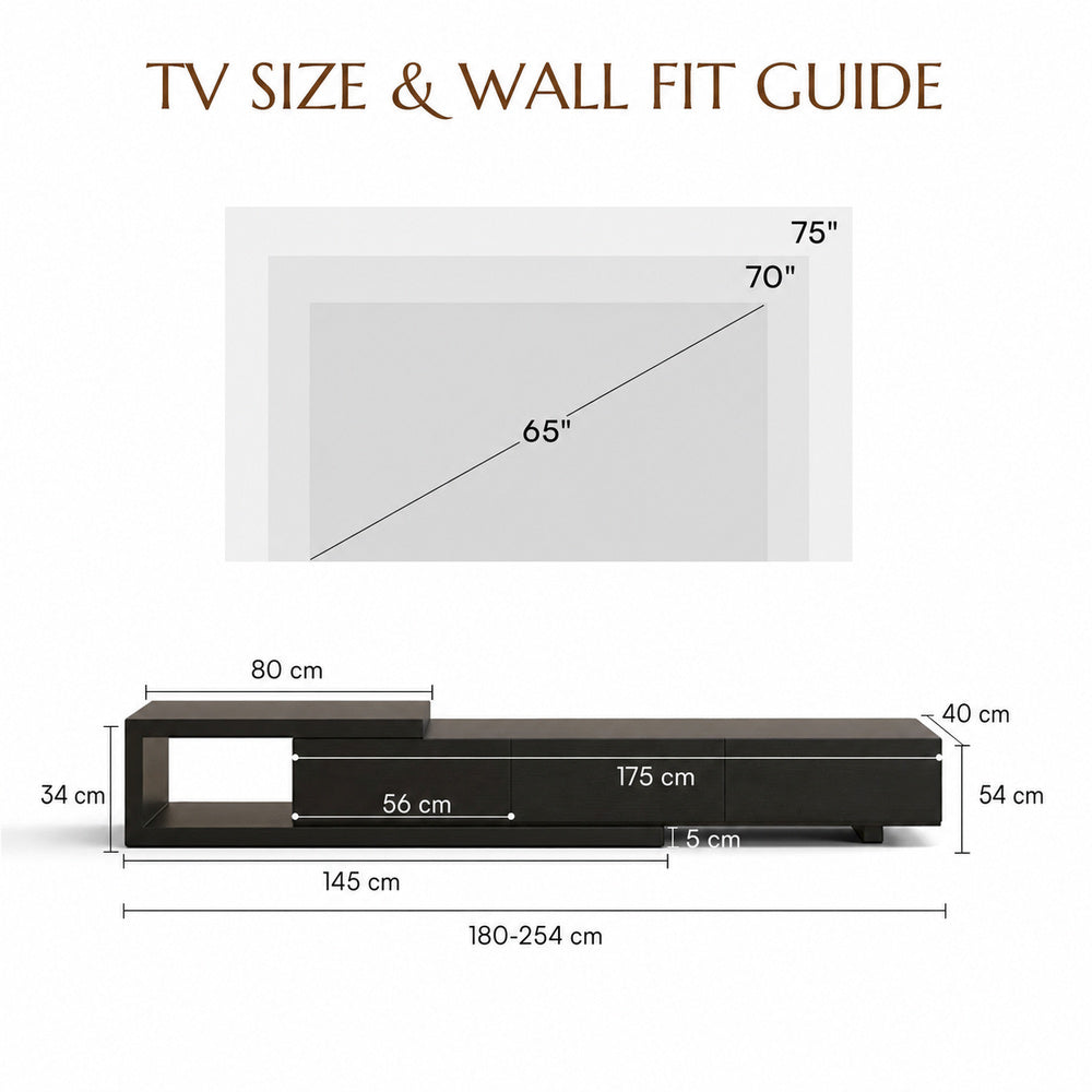 Soltera 155–238 cm Retractable Media Console