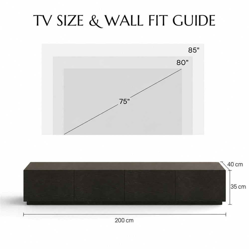 Noir Modern Drawer TV Console
