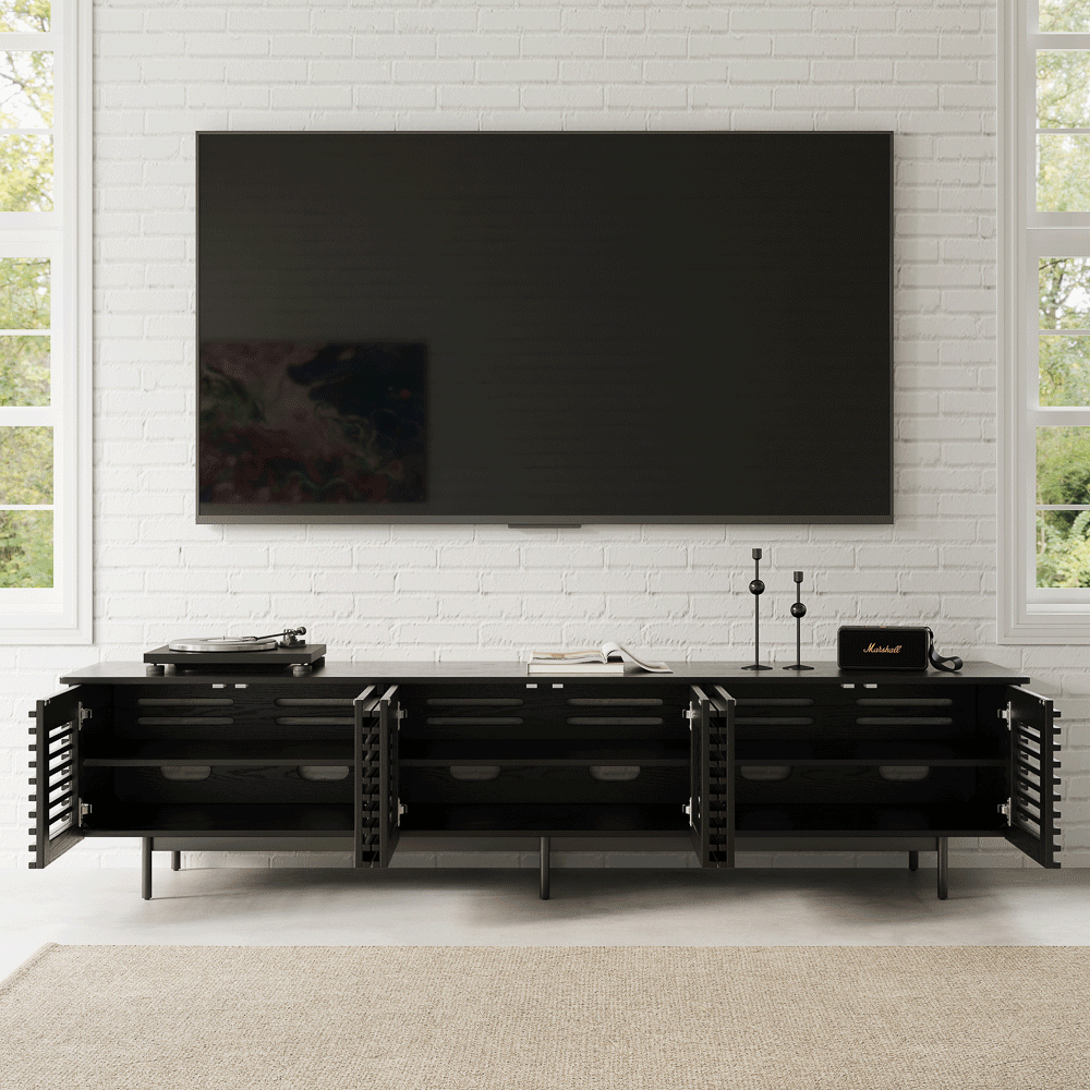 Ravelle Slatted Media Console