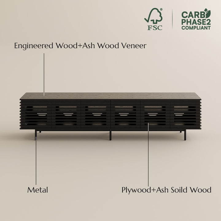 Ravelle Slatted Media Console