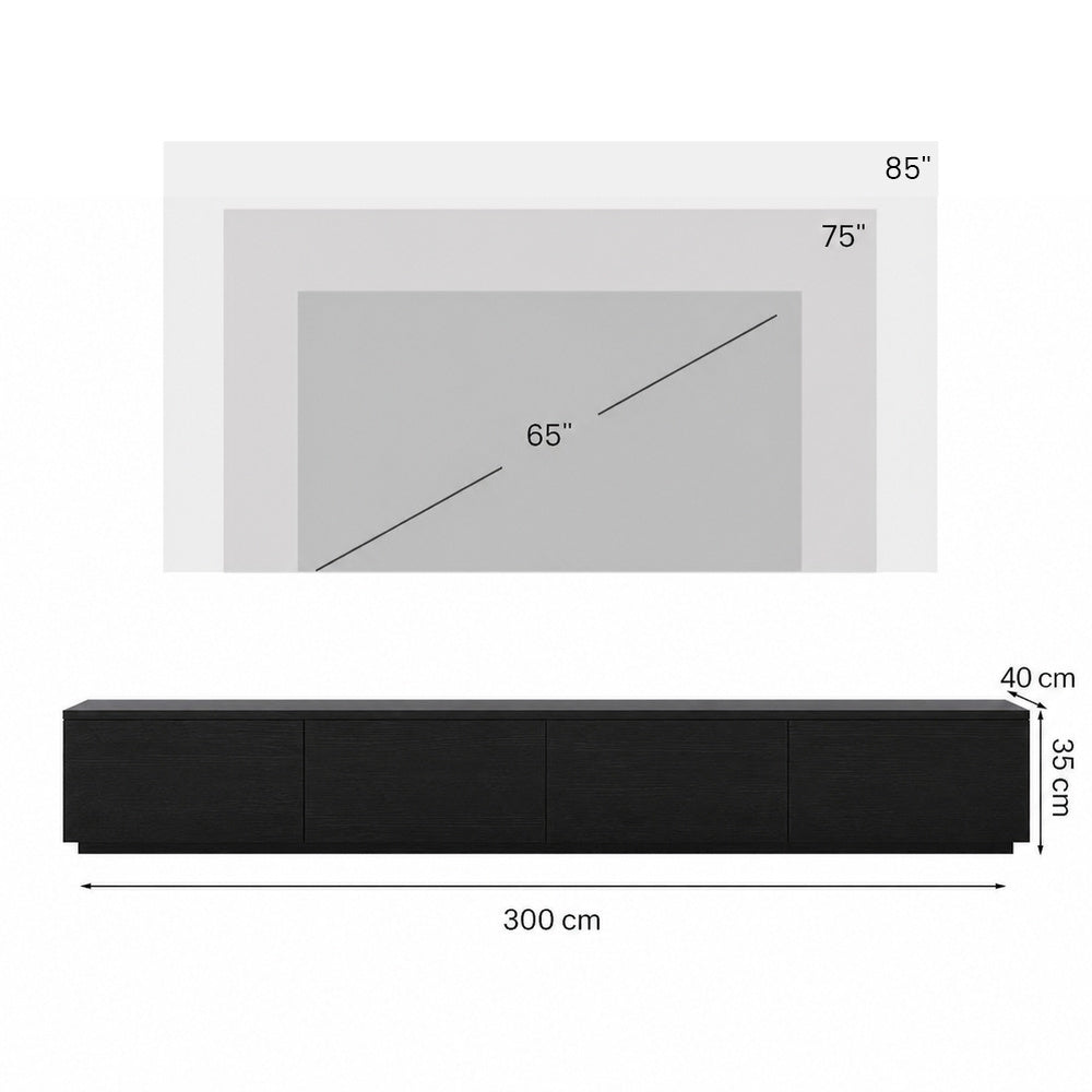 Noir Modern Drawer TV Console
