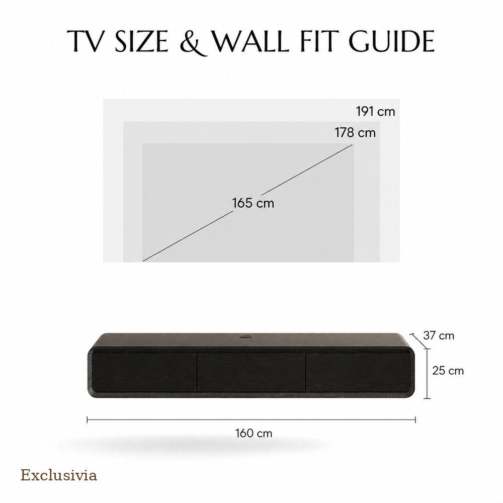 Merrin Minimalist Floating TV Stand - Exclusivia