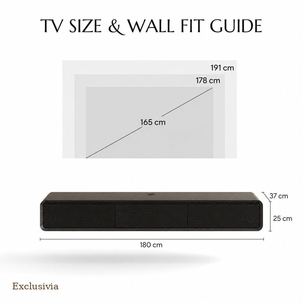 Merrin Minimalist Floating TV Stand - Exclusivia