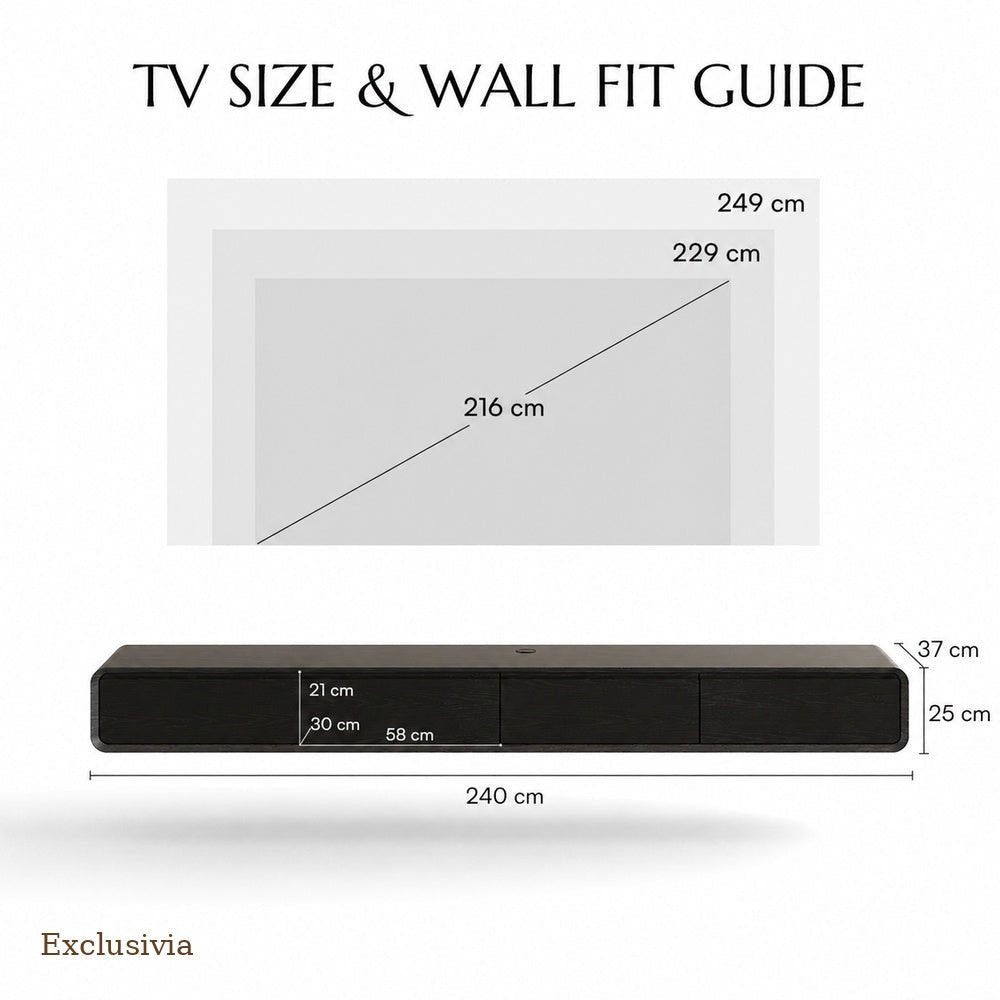 Merrin Minimalist Floating TV Stand - Exclusivia